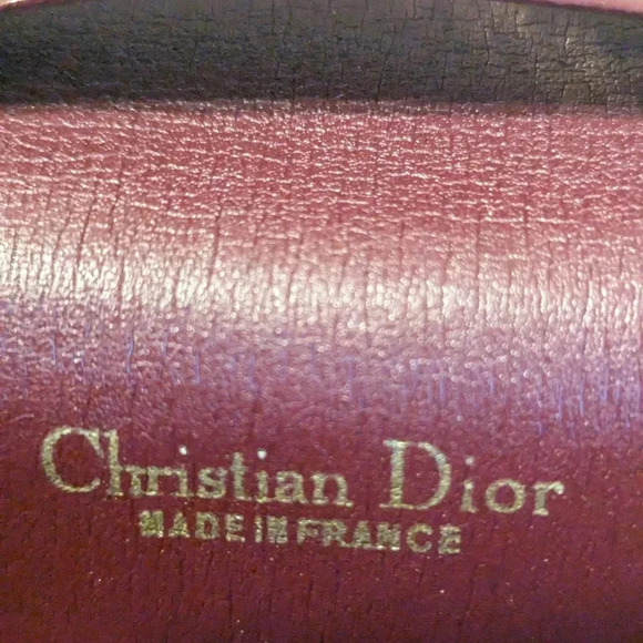 Authentic Christian Dior Bordeaux Nylon & Leather Chain Shoulder Crossbody Bag - Picture 6 of 8